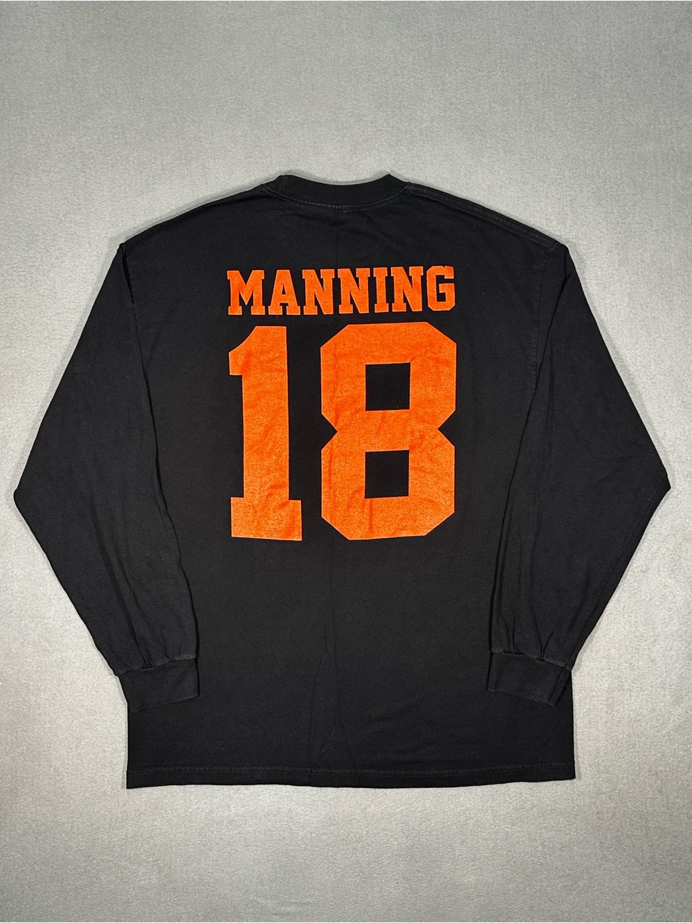 Denver Broncos Peyton Manning NFL Long Sleeve T Shirt Men’s XL Black